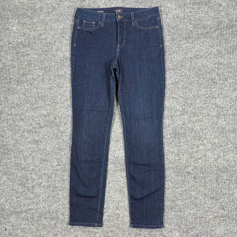 NYDJ Ami Skinny Legging Jeans Womens 8 Lift Tuck Dark Wash Denim Mid Rise